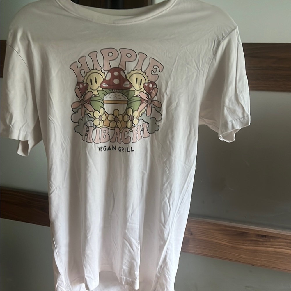 Hippie Hibachi Vegan Grill Graphic Tee Organic SZS